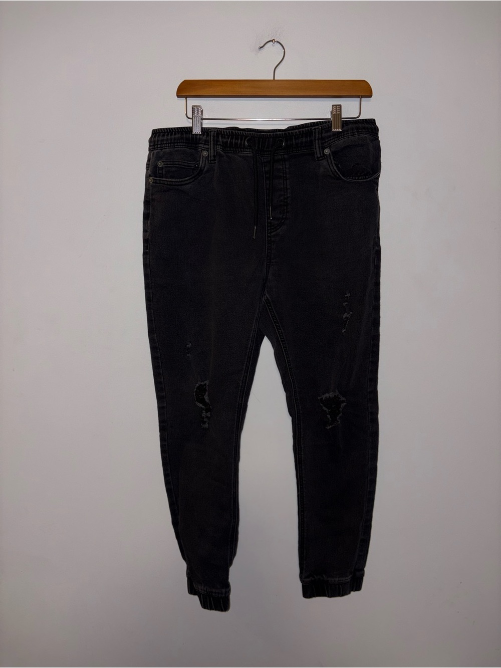Bluenotes | Black Distressed Joggers